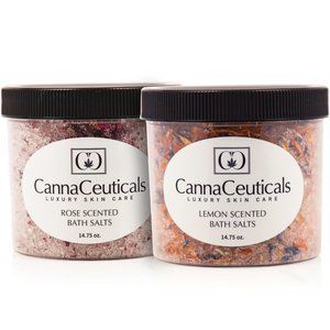 Scented Bath Salts Rose Lemon Hemp  CannaCeuticals